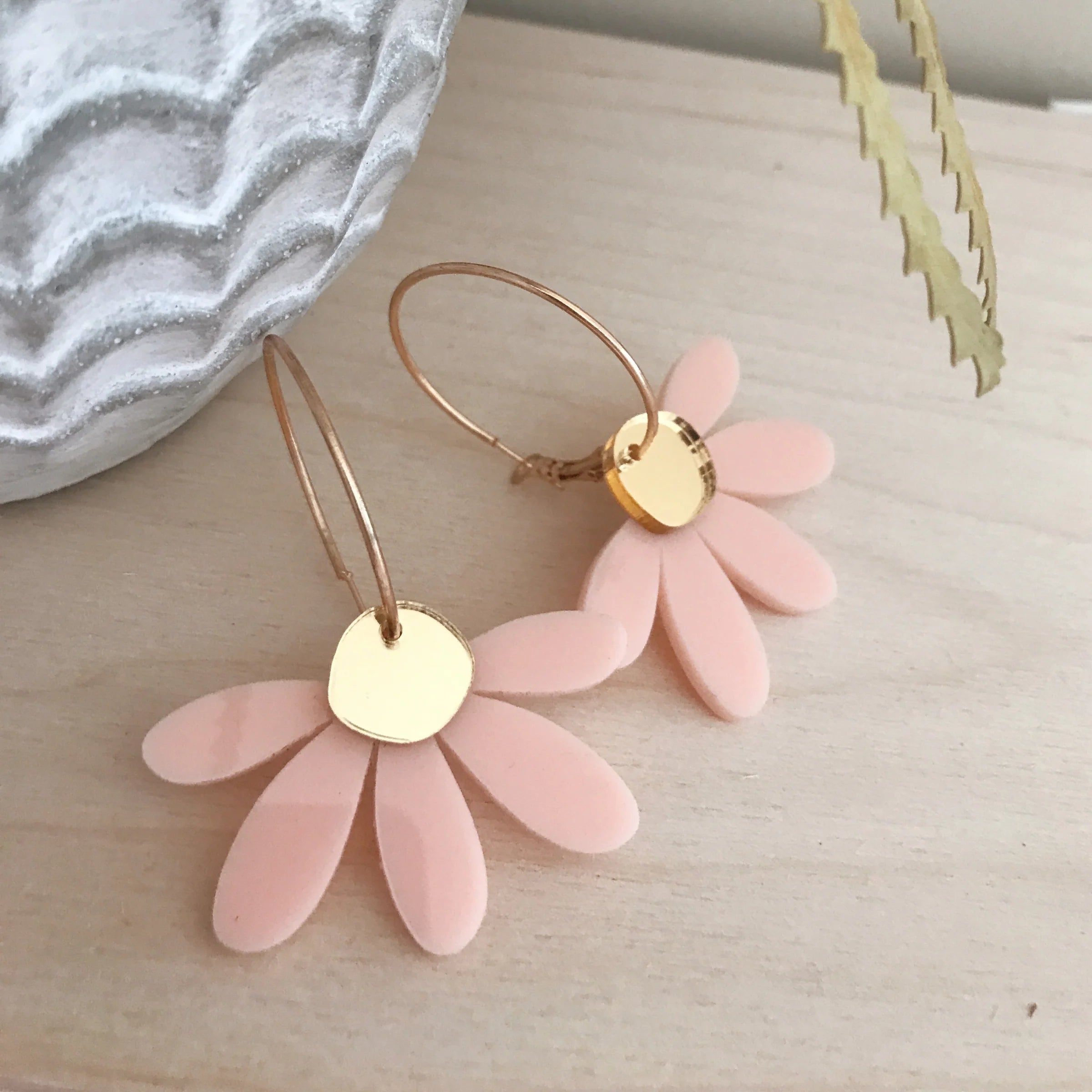 Jumbo Daisy Hoop Earrings