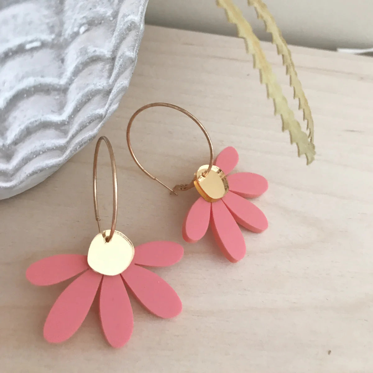 Jumbo Daisy Hoop Earrings