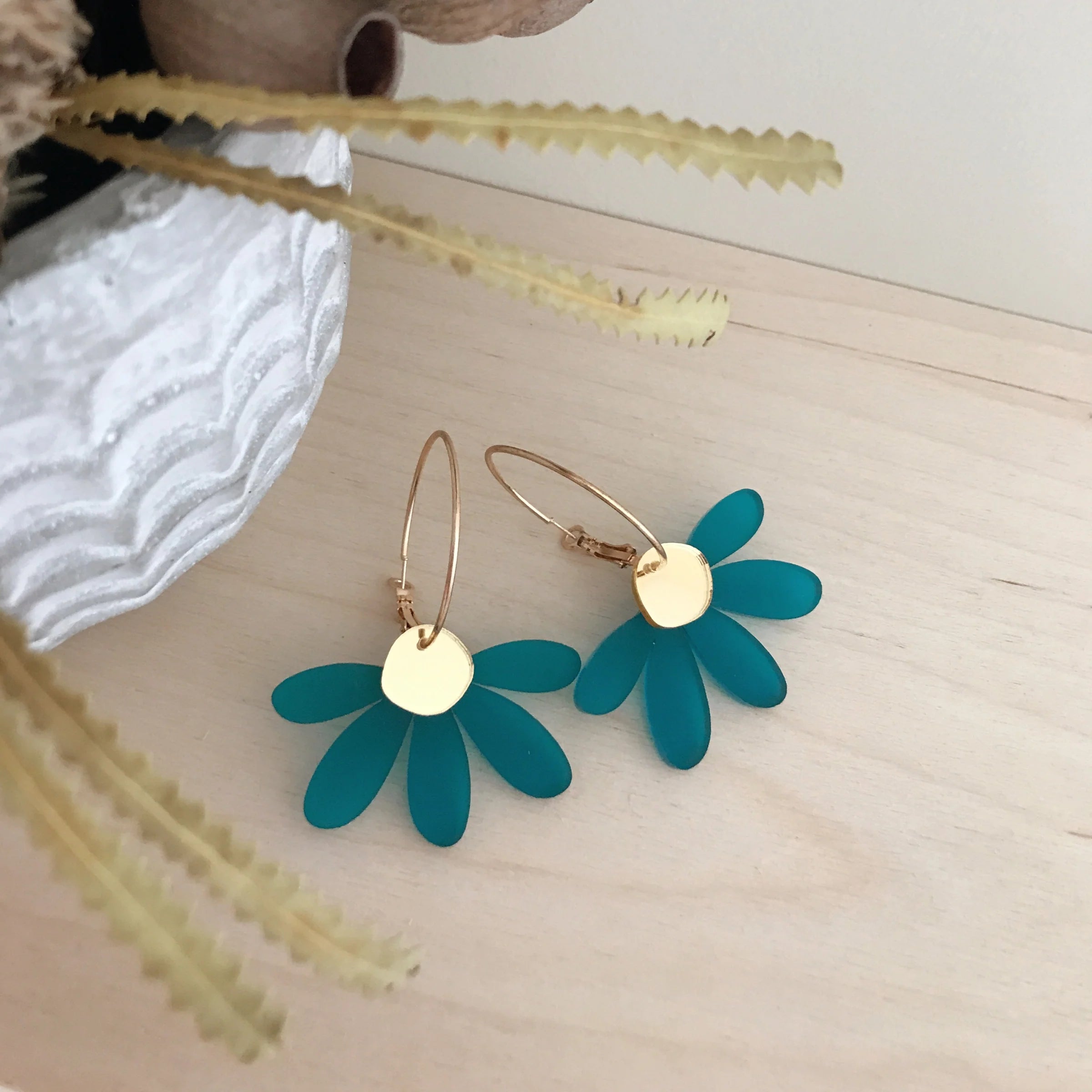 Jumbo Daisy Hoop Earrings