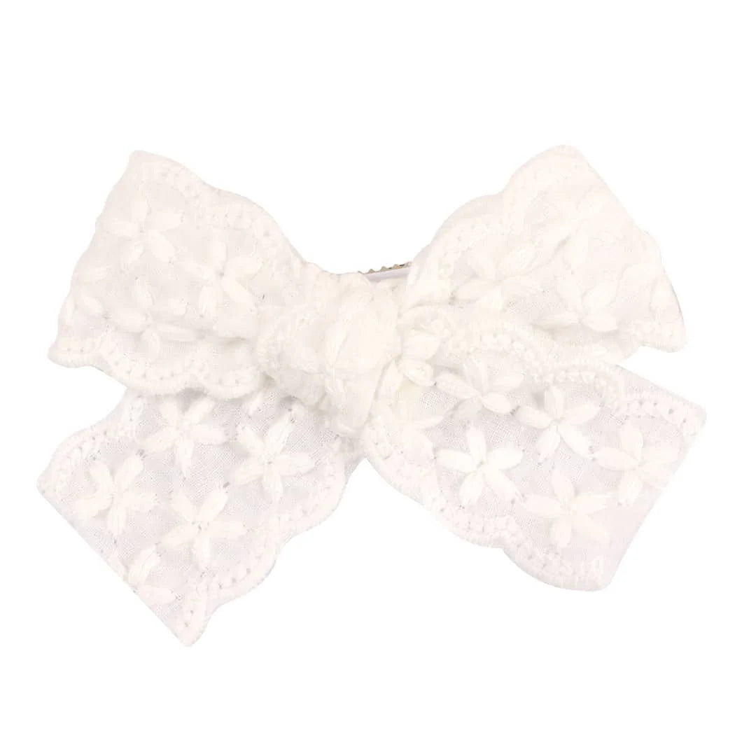 Azalea Bow Clip - White