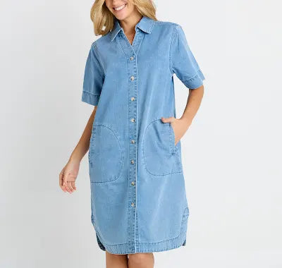 Dawson Denim Dress - Blue Medium