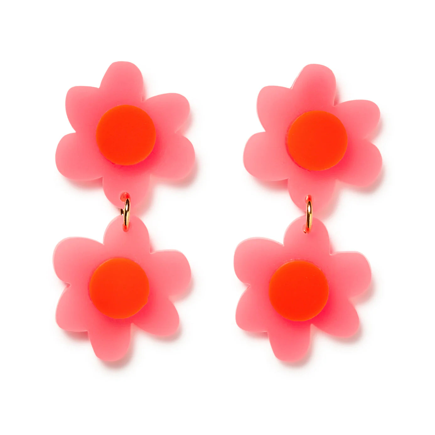 Jolene - Pink And Orange Double Dangle