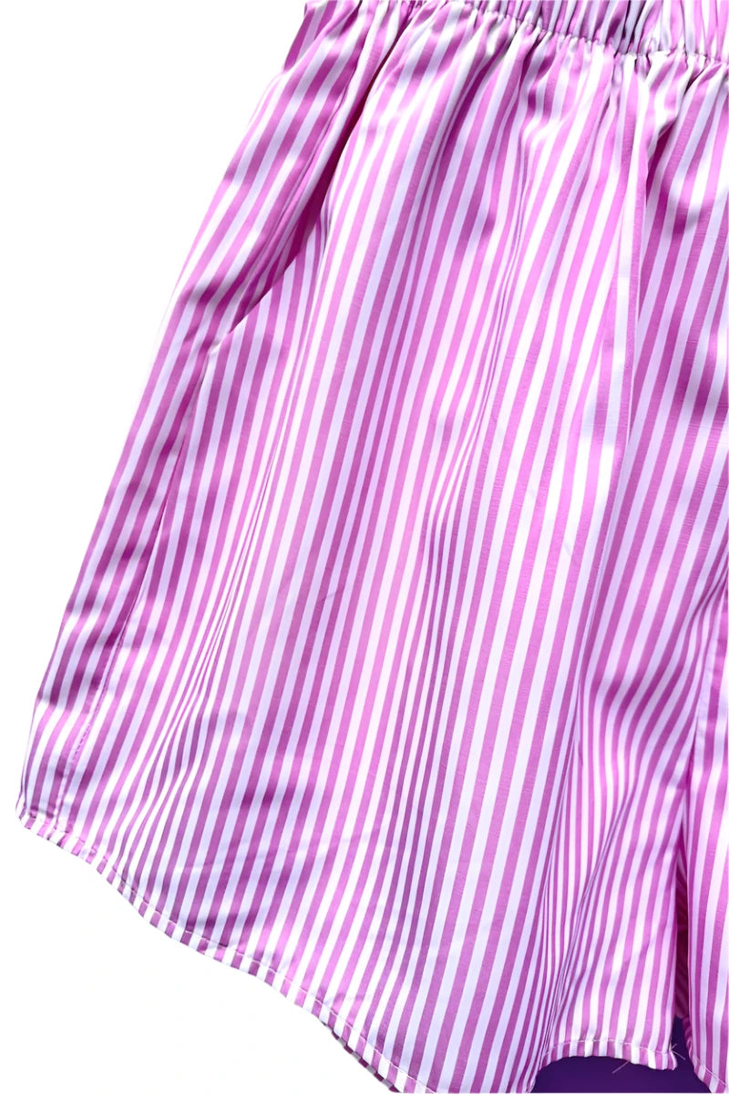 Pink Striped Shorts