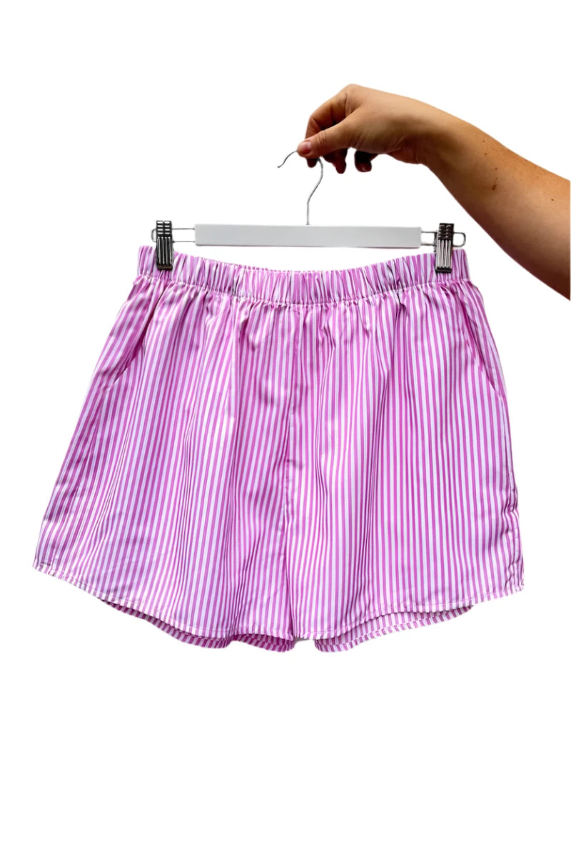 Pink Striped Shorts