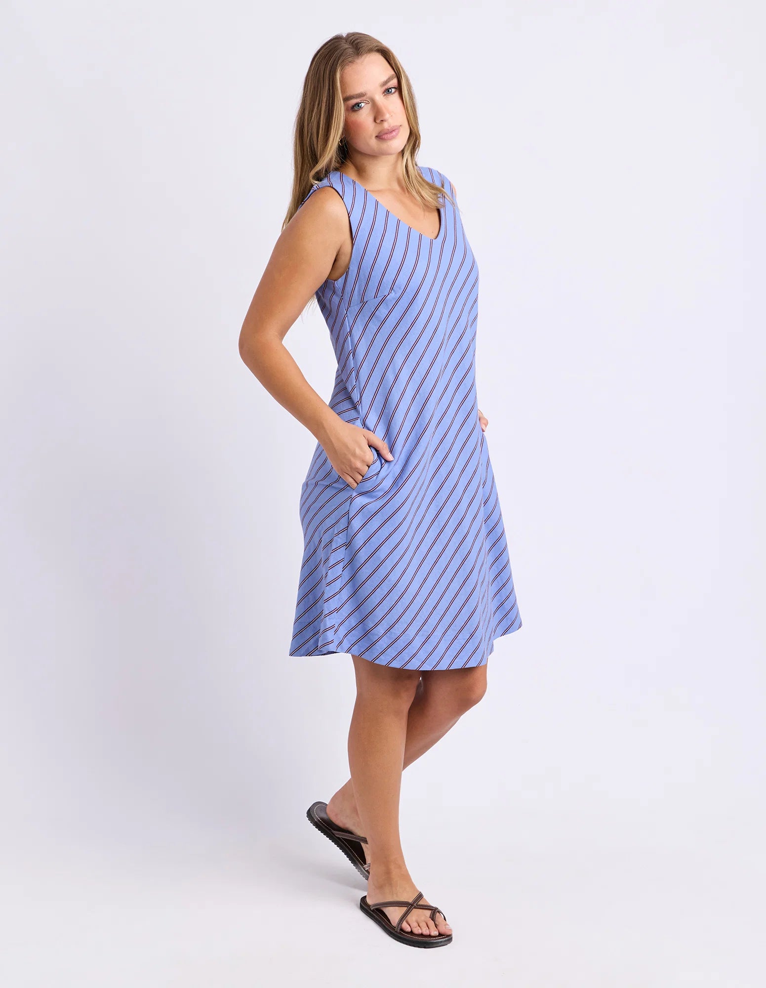 Foxwood Alba Dress Cornflower Blue