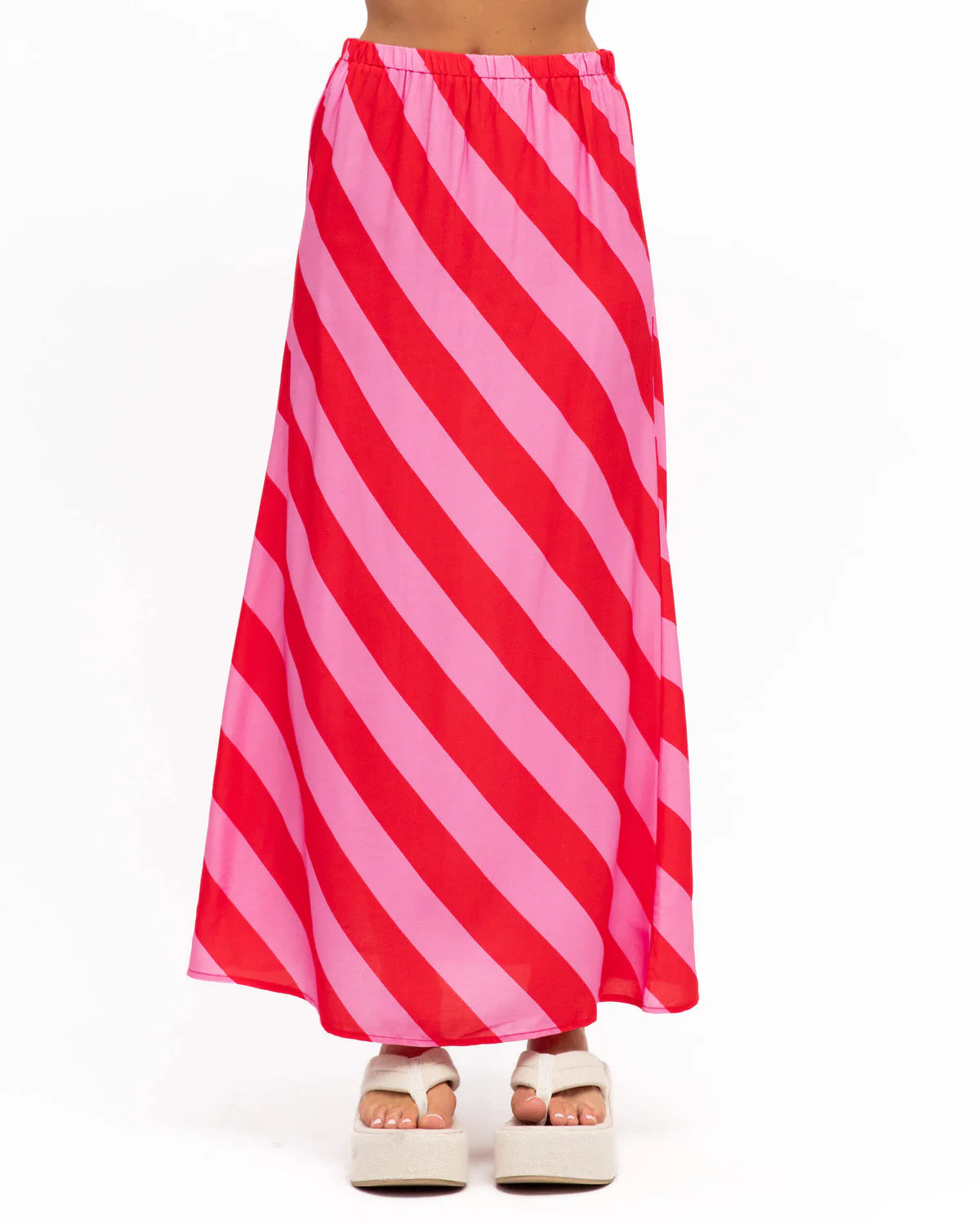 Alison A Line Maxi Skirt - Pink