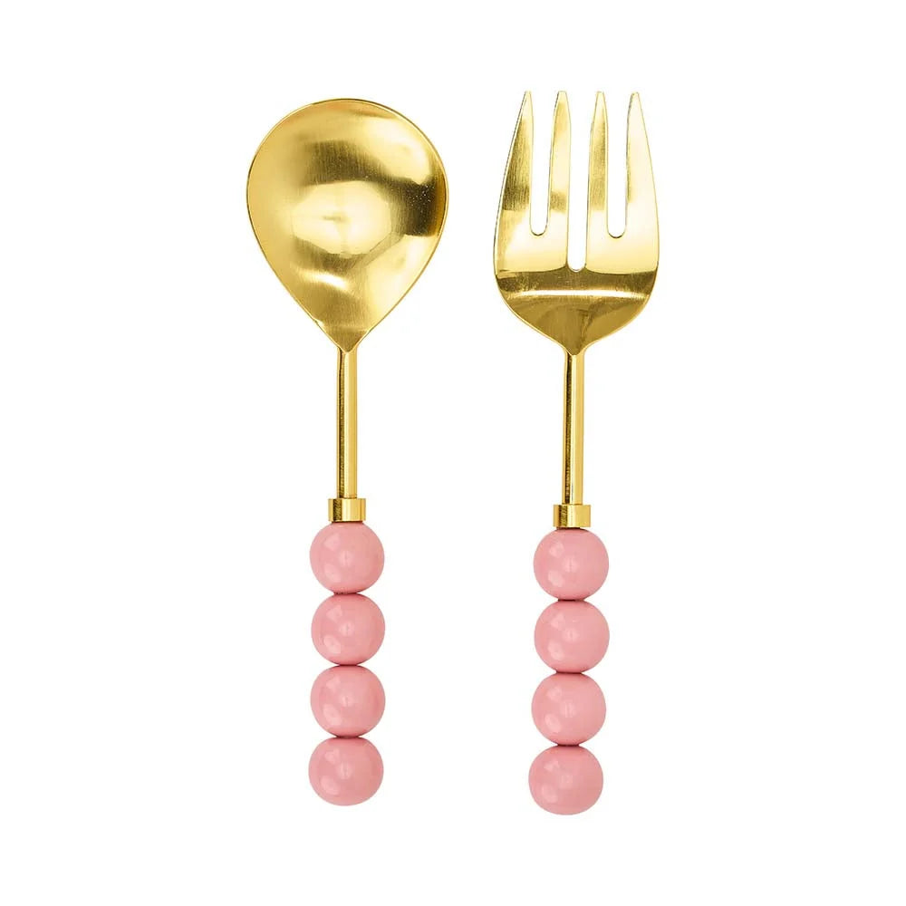 Annabel Trends Orb Salad Servers - Light Pink