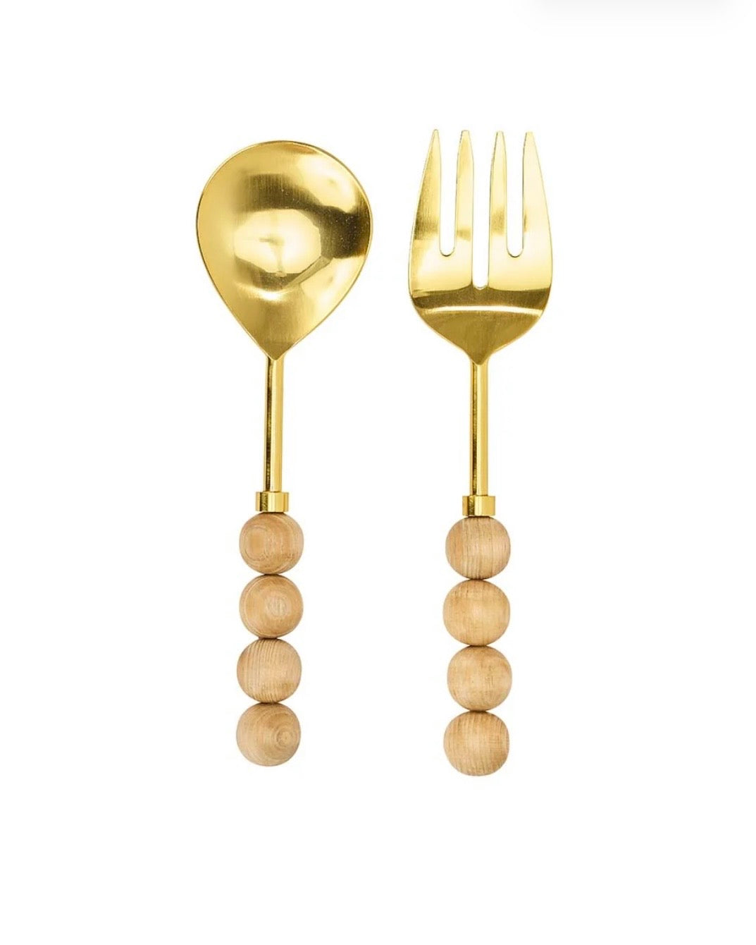 Annabel Trends Orb Salad Servers - Natural