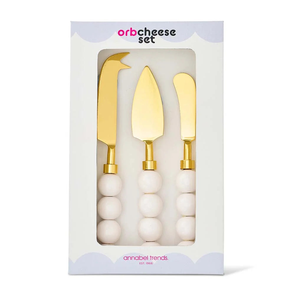 Annabel Trends Orb Cheese Knife Set  3pc - white