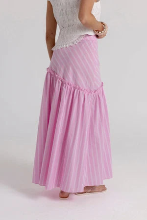 PEYTON SKIRT - PINK STRIPE