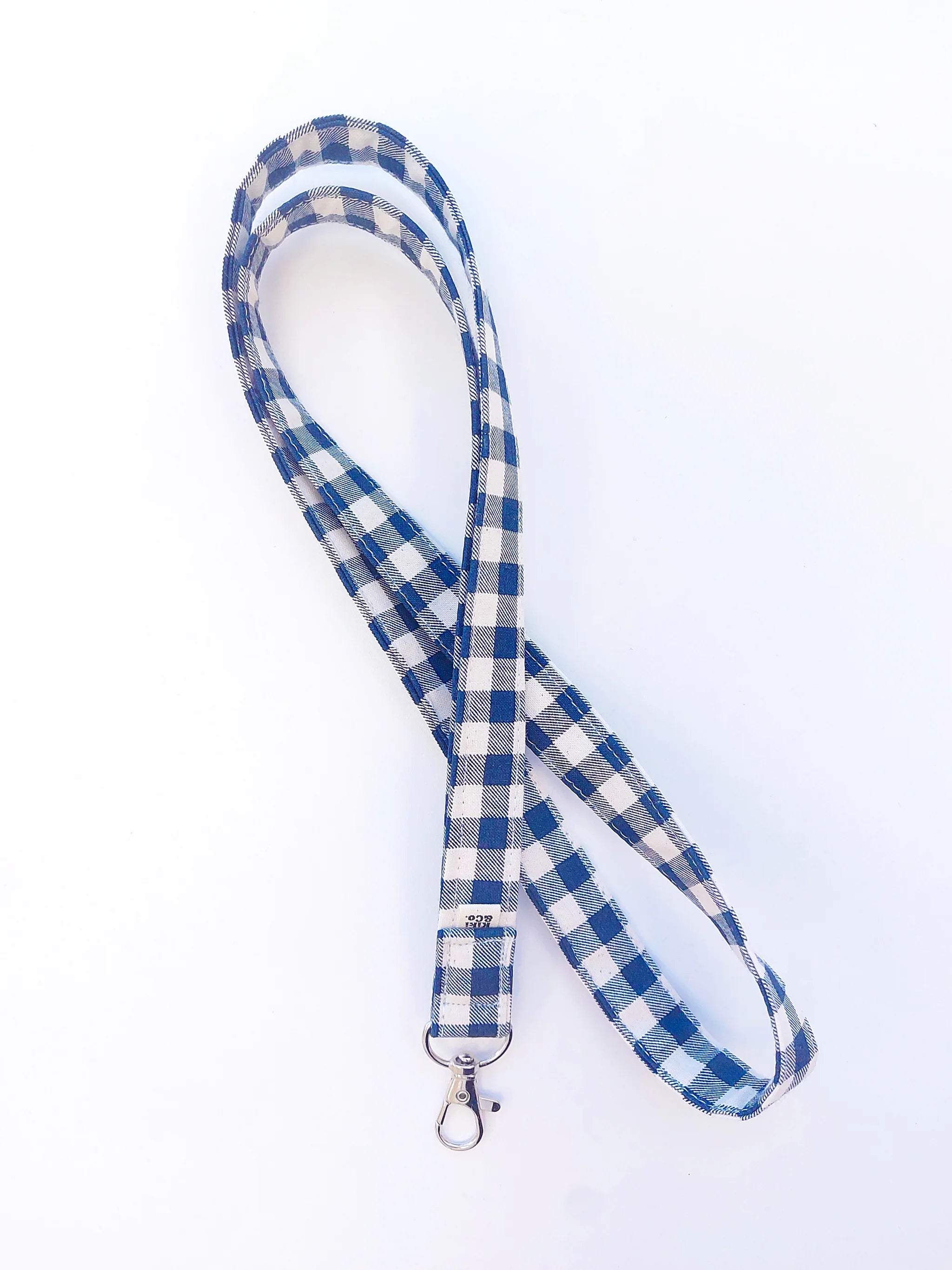 Lanyard - Black & Tan Gingham