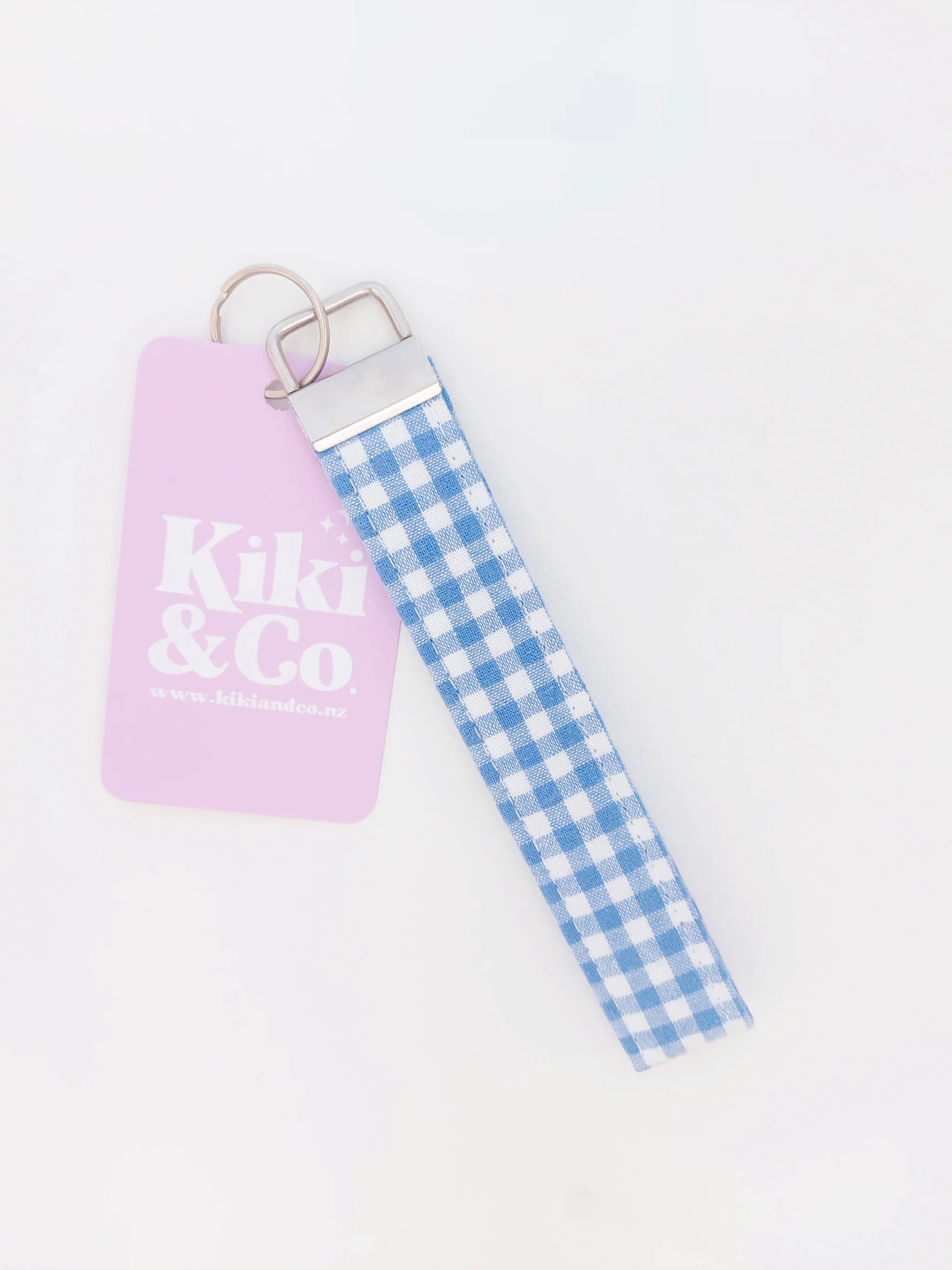 Keychain - Blue Gingham