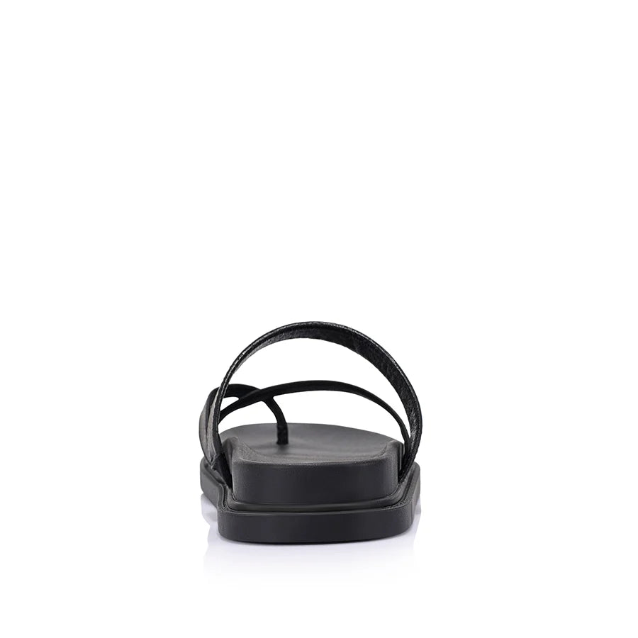 BINKY FOOTBED SLIDES - BLACK