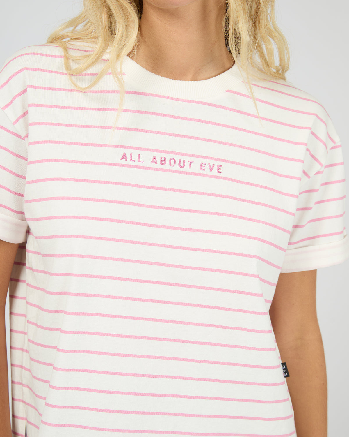 AAE WASHED STRIPE TEE ORCHID