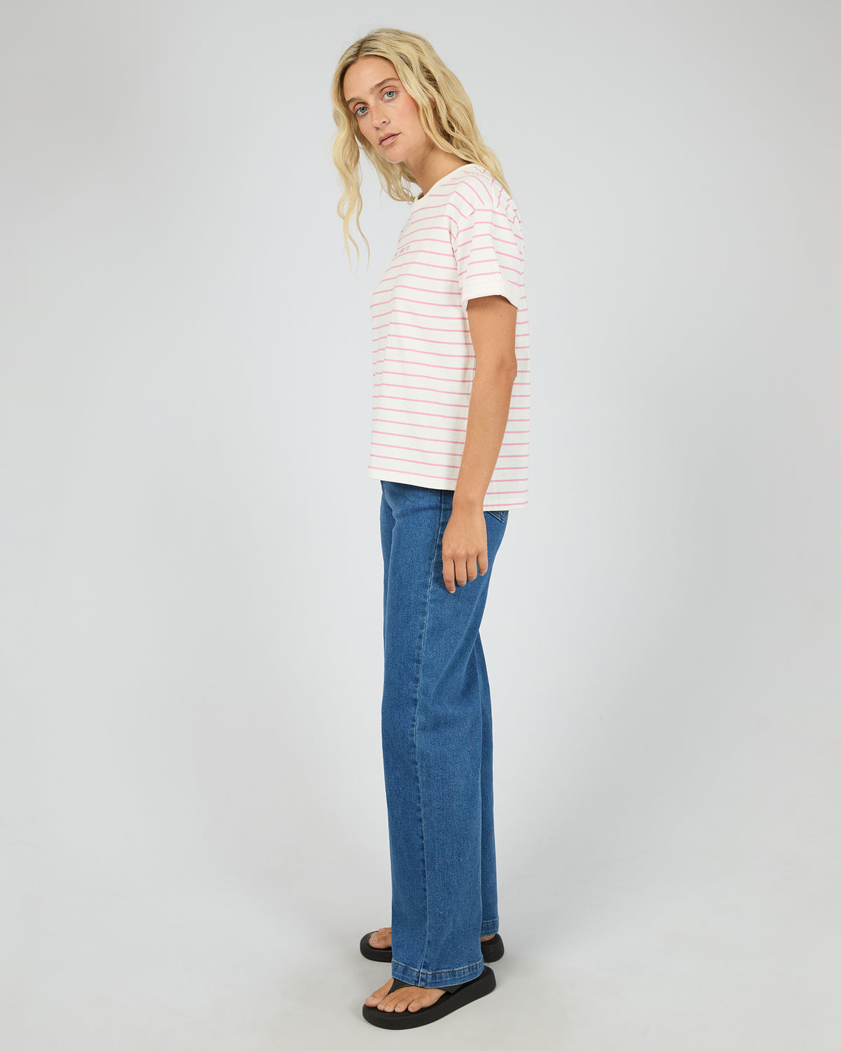AAE WASHED STRIPE TEE ORCHID