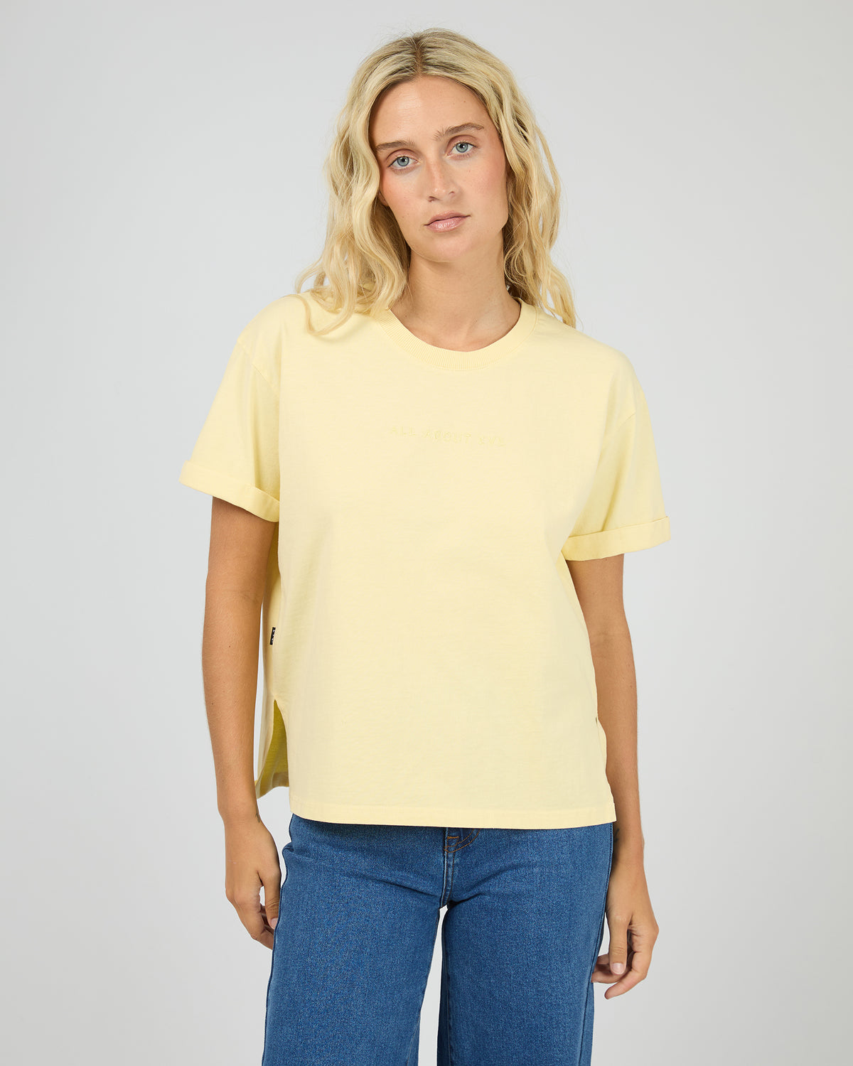 AAE WASHED TEE LEMON