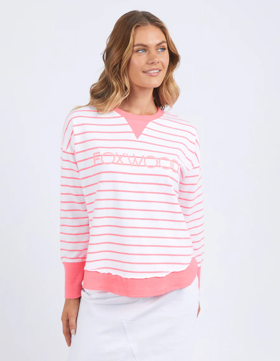 Simplified Crew Stripe Neon Pink