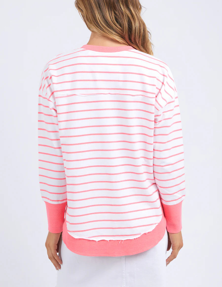 Simplified Crew Stripe Neon Pink