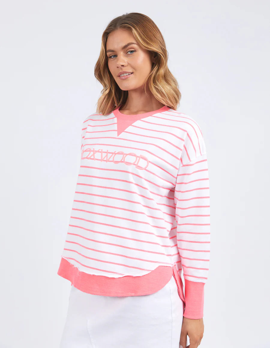 Simplified Crew Stripe Neon Pink