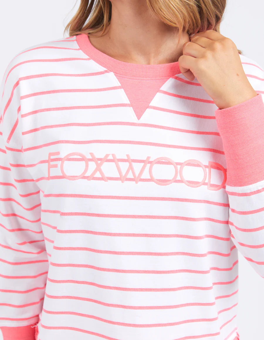 Simplified Crew Stripe Neon Pink