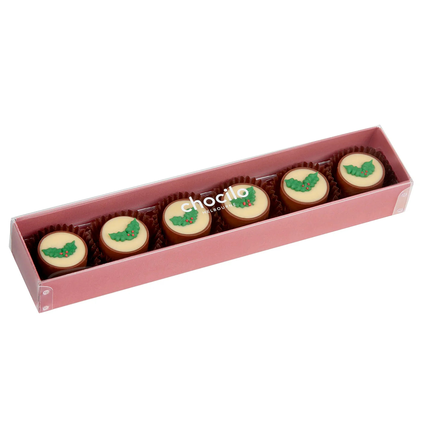 6 Pack Christmas Plum Pudding Milk Chocolates Gift Box - 80g