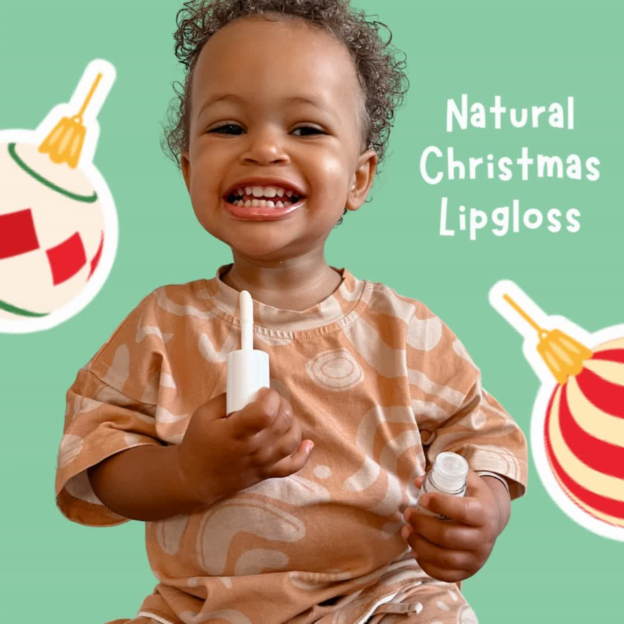 Candy Cane Natural Kids Lip Gloss Christmas