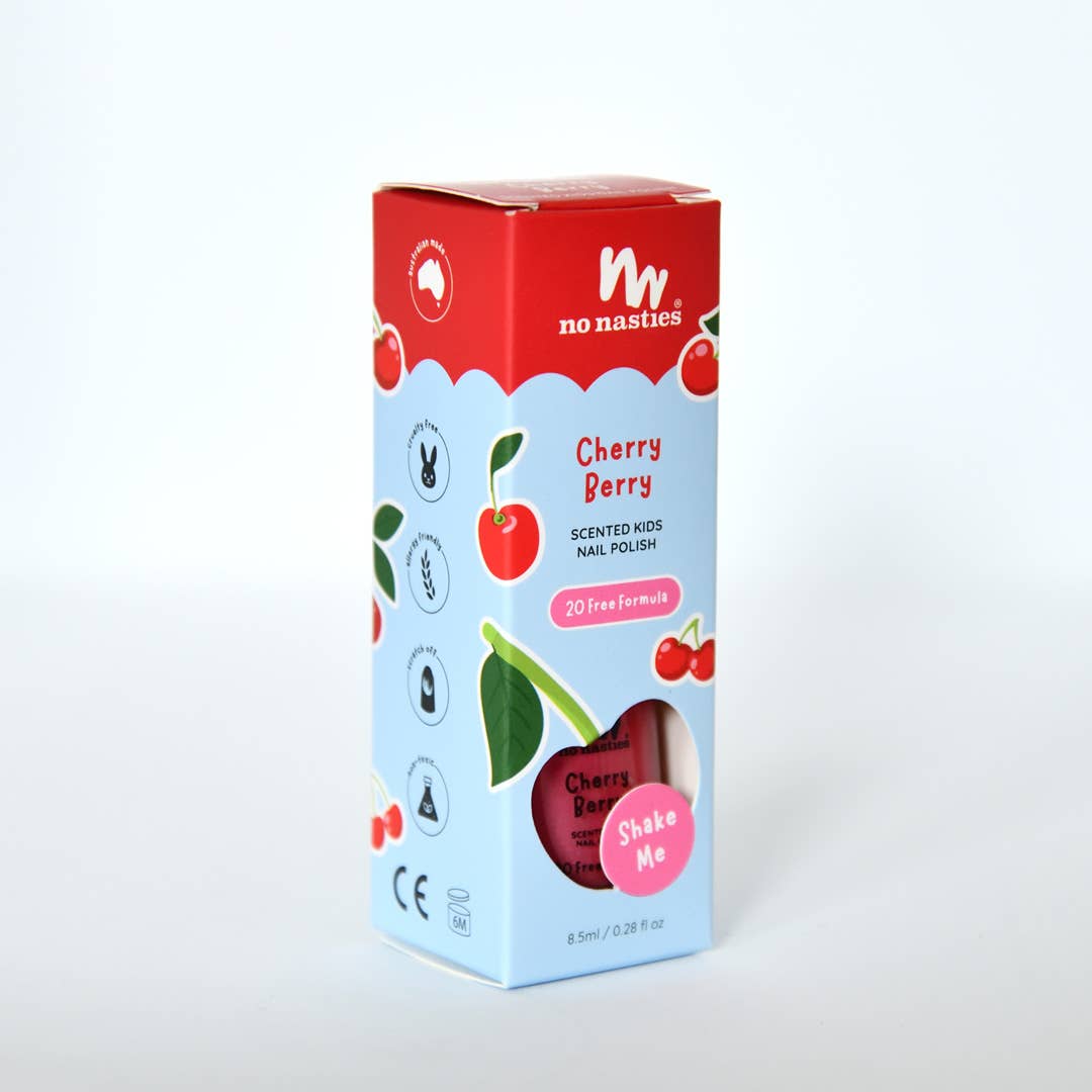 Water Based Scented Scratch Off Kids Nail Polish - Cherry Berry