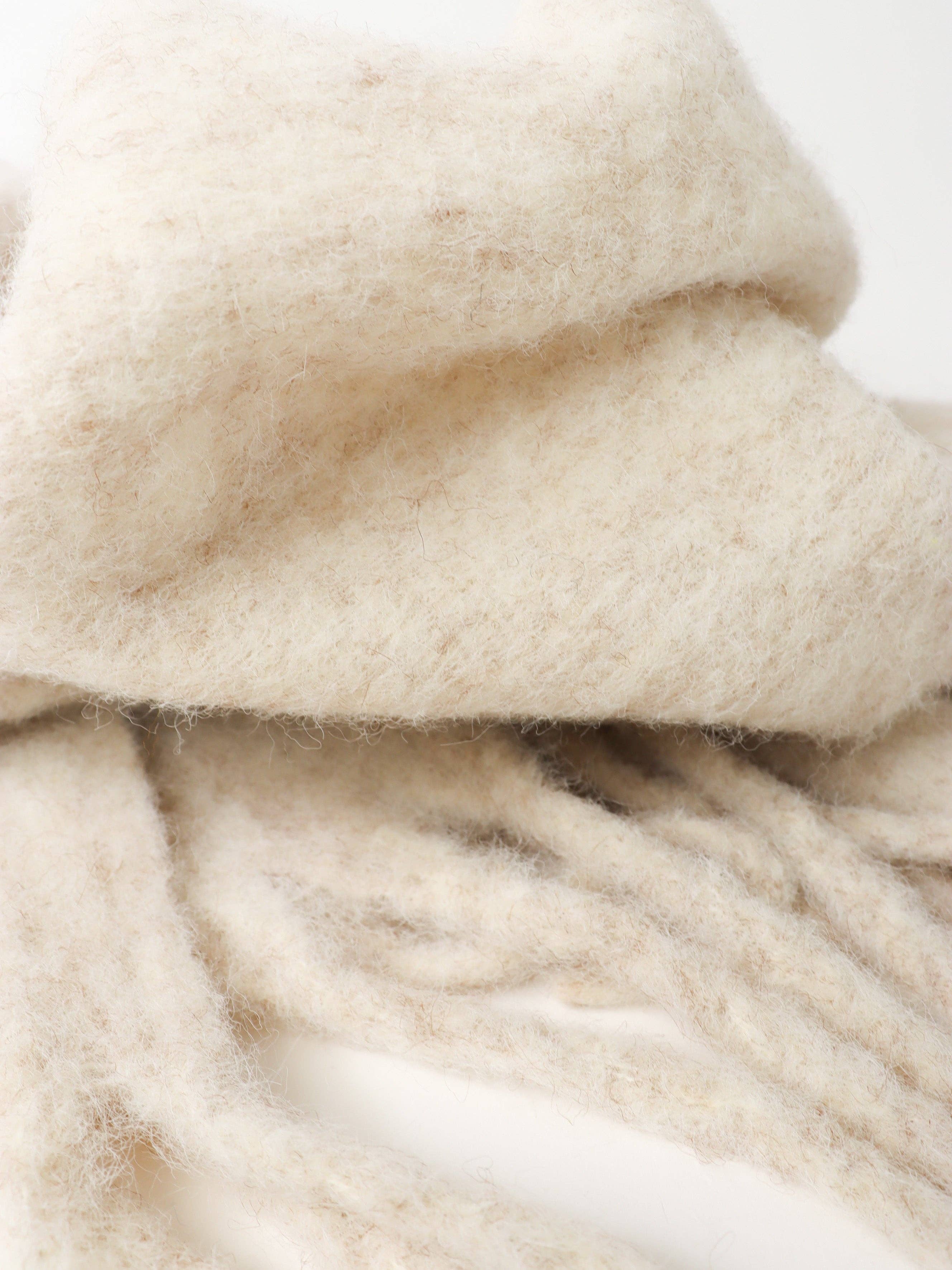 Oatmeal Betty Fluffy Scarf