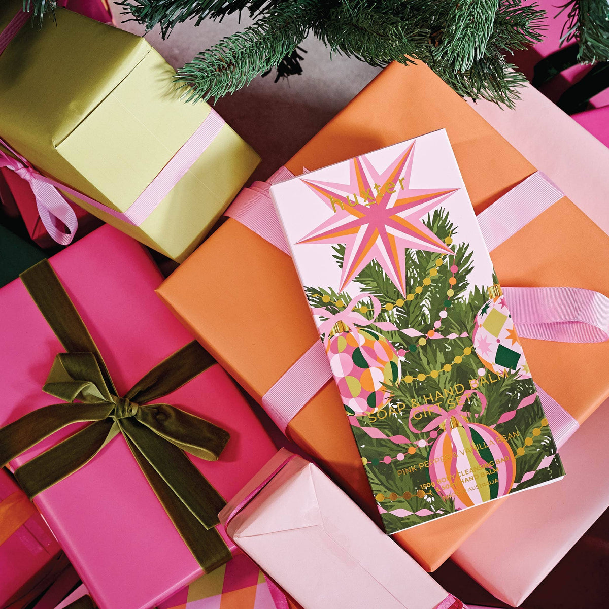 Soap & Hand Balm Gift Set - Adorned Xmas - Pink Pepper & Vanilla Bean