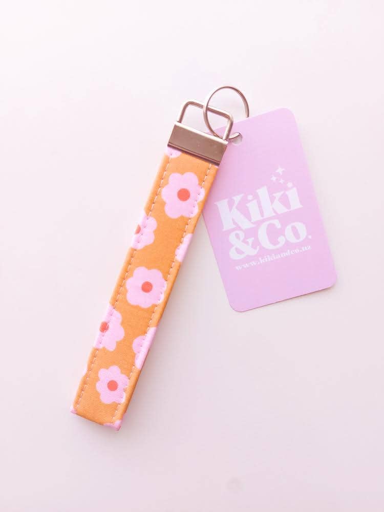 Keychain - Orange/Pink Daisy