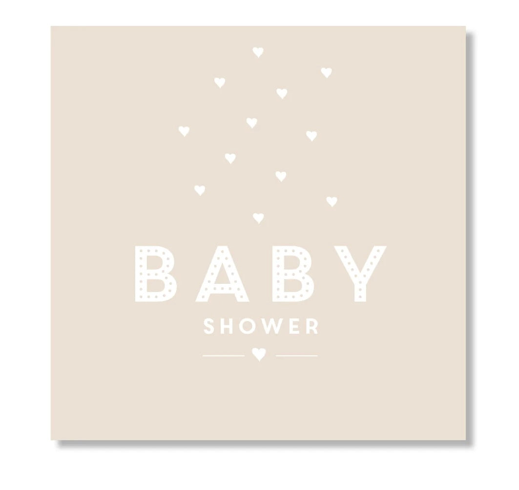 Mini card - baby shower cream