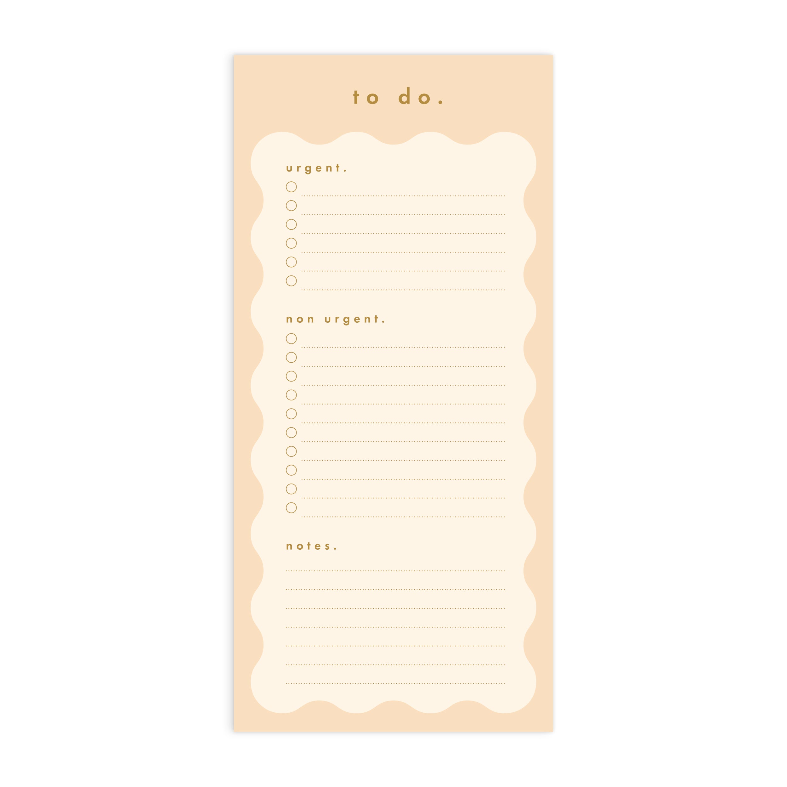 Caramel Wiggle DL To Do List Magnet Notepad