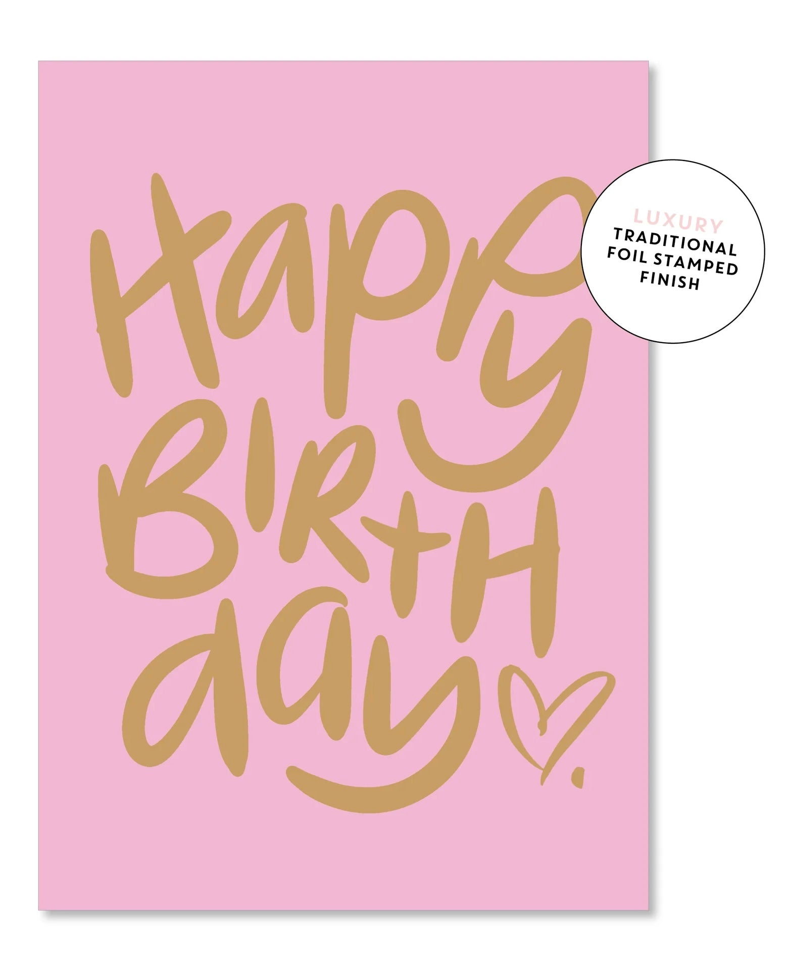 Large card - happy birthday pink