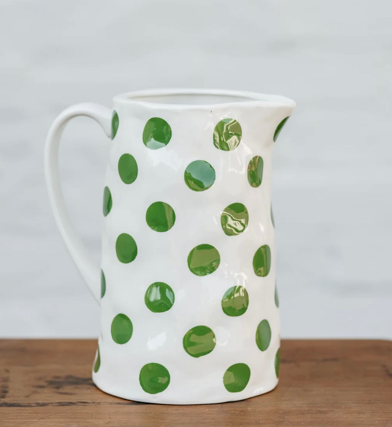 Medium jug - Forest green spot